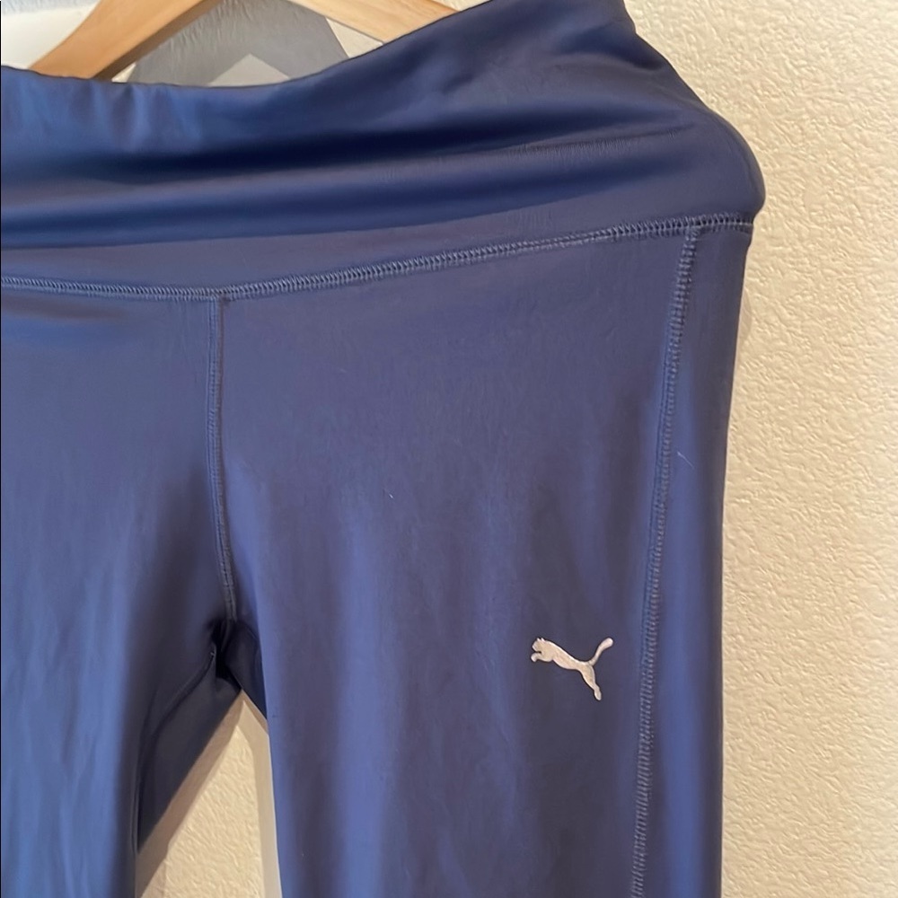 Puma Moto Mesh Leggings, Slate Blue Size L - Picture 4 of 13